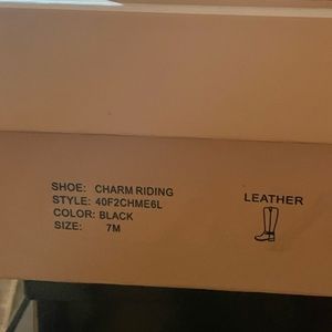 leather michael kors boots